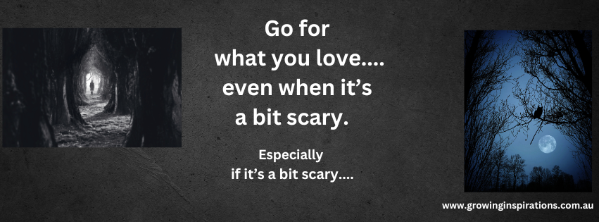 Go for  what you love…. even when it’s  a bit scary.